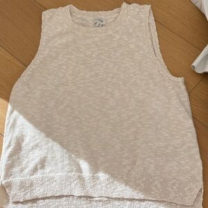 Off-White Sleeveless Knit Top